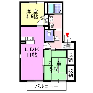バリュージュ開成【2階】の間取り
