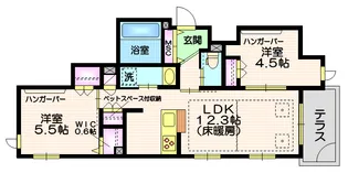 (仮称)南台2丁目ヘーベルメゾン【1階】の間取り