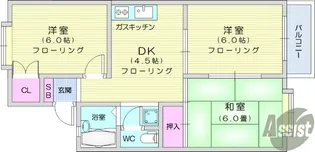 ファーストフラッツ【2階】の間取り