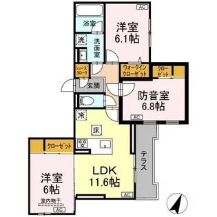 プリド【1階】の間取り