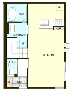 南区中尾アパート【1階】の間取り