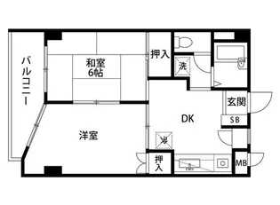 エトワール大倉山【4階】の間取り