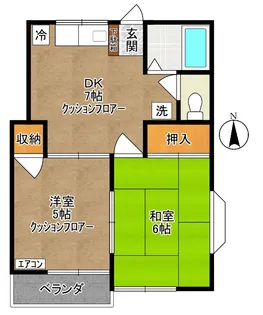 ハイツブルーファームパートII【2階】の間取り