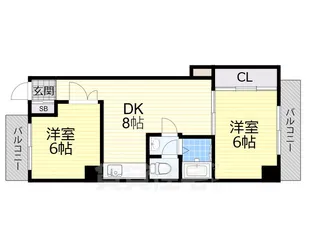 ホワイトハイツ【6階】の間取り