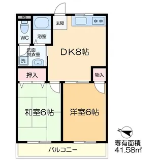 グランデ富士【1階】の間取り