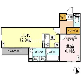 グラン ミリュウ【1階】の間取り