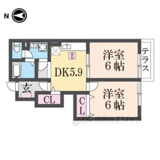 パティオカーサ1【1階】の間取り