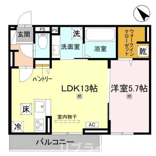 D-PLACE良野【1階】の間取り