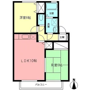 サニーハウス石井B【1階】の間取り