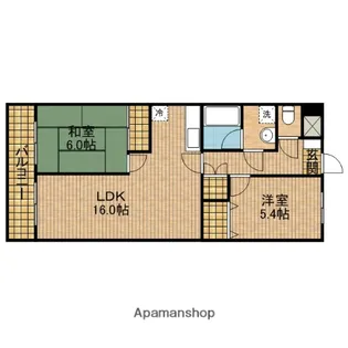 ボヌール田中【4階】の間取り