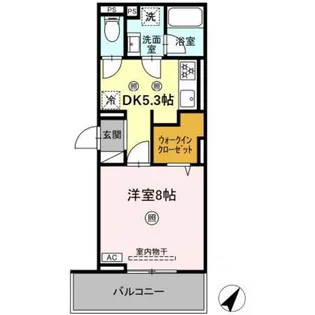 アップスD-IV【3階】の間取り