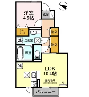 Placido A【1階】の間取り