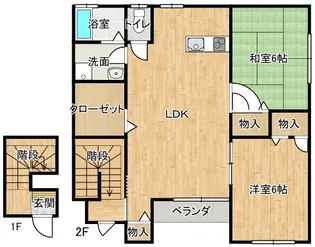 リープフロッグ B棟【2階】の間取り