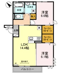 サニーヒルズ泉大津 A棟【2階】の間取り