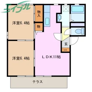 シトラスの風 A棟【1階】の間取り