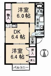 シャーメゾン中仙道【2階】の間取り