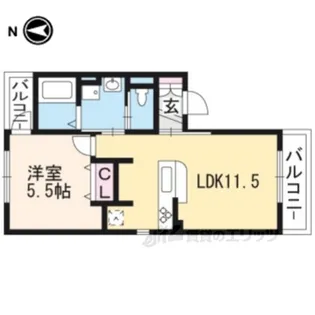 エントランスライフ上門前【3階】の間取り