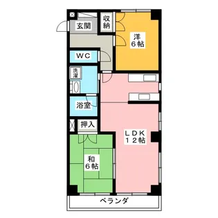 ウェーブ水越【3階】の間取り