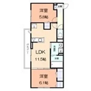 オルテンシア【3階】の間取り
