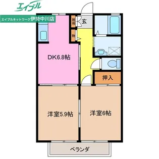 コンフォール B【2階】の間取り