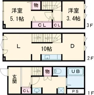 MOKーTERRACE KASAI Bの間取り