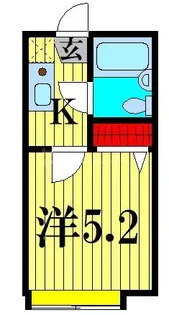 ピアシティ北綾瀬A【2階】の間取り