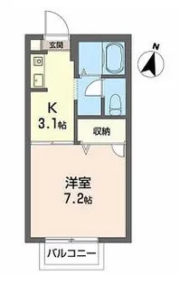シャトルK【1階】の間取り