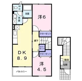 ドルチェヴィ-タB【2階】の間取り