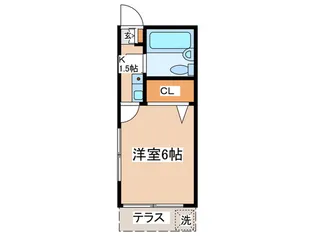 コーポ清水【1階】の間取り