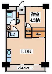 ビレッジハウス南清水タワー【7階】の間取り