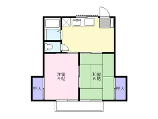 コーポオオサワI【1階】の間取り