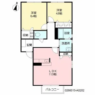 フォーレスヤマグチ A棟【2階】の間取り