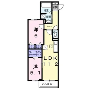 ヒカルサ明石和坂【1階】の間取り