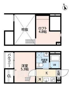 カーサフォルテ辻町【2階】の間取り