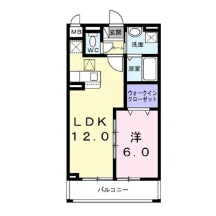 フォレストコート南太秦【1階】の間取り