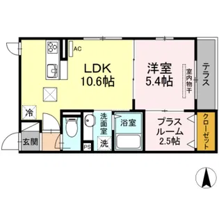 サンモール クレスト【1階】の間取り