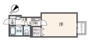 カーサベルエア汐入【1階】の間取り