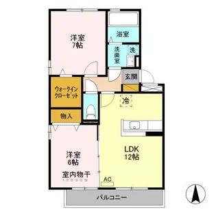 パークタウン三本柳【2階】の間取り