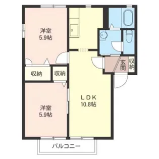 ブライトリーフA【1階】の間取り
