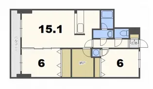 アトランティス新札幌【4階】の間取り