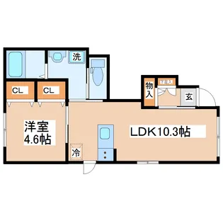 ルナ・ピエーナII【1階】の間取り