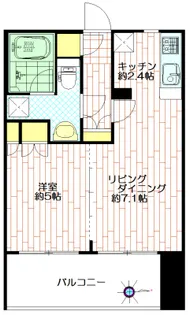 パレステュディオ新宿御苑【5階】の間取り