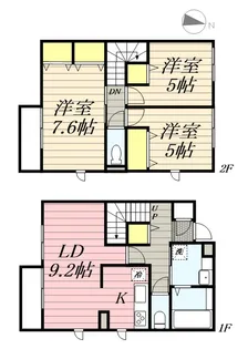 東京都練馬区上石神井2【アパート】の間取り