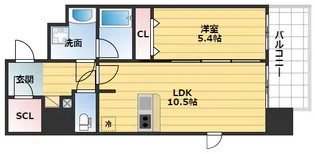 1LDKの間取り画像