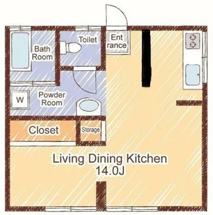 リルームス新川【1階】の間取り