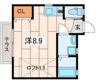 神奈川県川崎市高津区二子4【アパート】の間取り