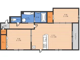 プレミールボヌール【3階】の間取り