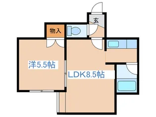 グリ-ンヒルハイツ【2階】の間取り