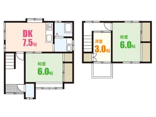 広島県広島市安佐南区大町西1【一戸建】の間取り