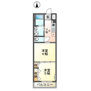 コロンII【2階】の間取り